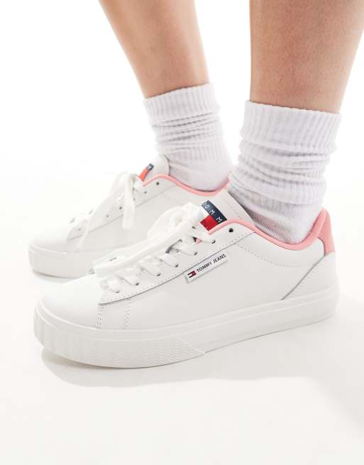 Zapatillas de deporte rosas con suela cupsole de Tommy Jeans