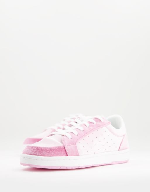 Zapatillas de deporte rosas de terciopelo Dodie de ASOS DESIGN