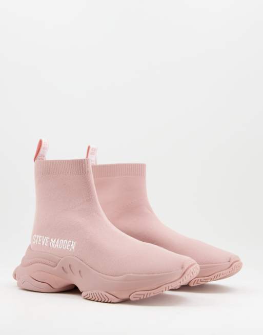 Zapatillas de deporte rosas estilo calcetín Master de Steve Madden