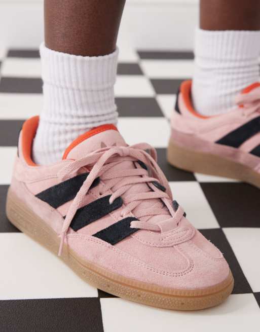 Pink Adidas Sambarose Plateadas Zapatillas De Deporte Rosas