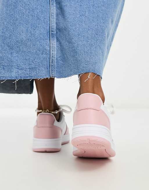 Zapatillas de deporte rosas y blancas con suela Cupsole Panaro de ellesse, 3 de 4