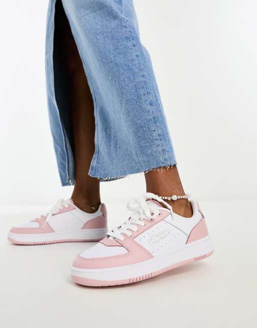 Zapatillas de deporte rosas y blancas con suela Cupsole Panaro de ellesse, 4 de 4