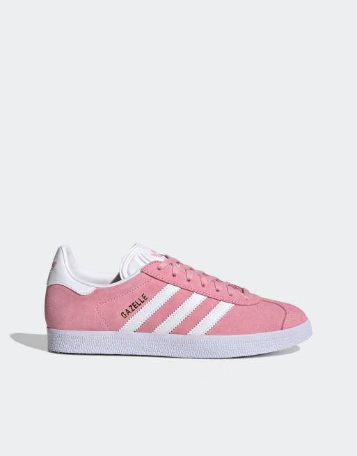 Zapatillas de deporte rosas y blancas Gazelle de adidas Originals