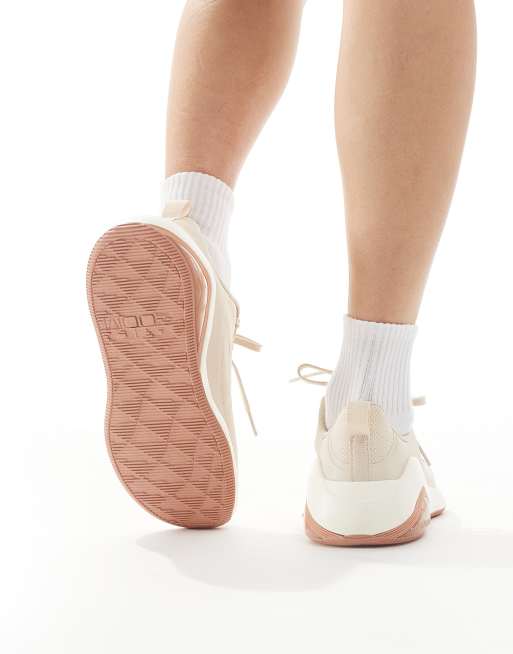 Zapatillas de deporte rosas y crema Zoom Bella 7 de Nike Training, 3 de 5