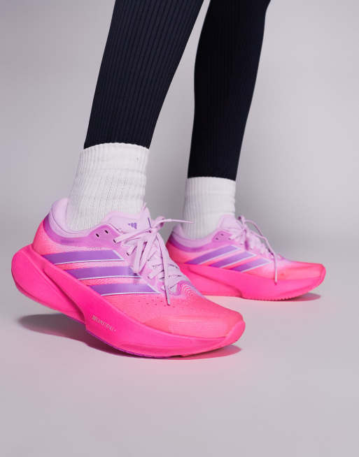 Zapatillas de deporte rosas y moradas Supernova Rise 3 de adidas Running, 5 de 5