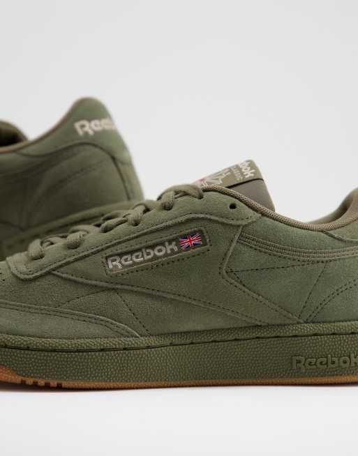 Zapatillas de deporte verde de ante Club 85 de Reebok ASOS