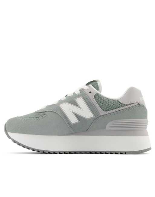 Zapatillas de deporte verde claro con plataforma 574Z de New Balance, 3 de 4