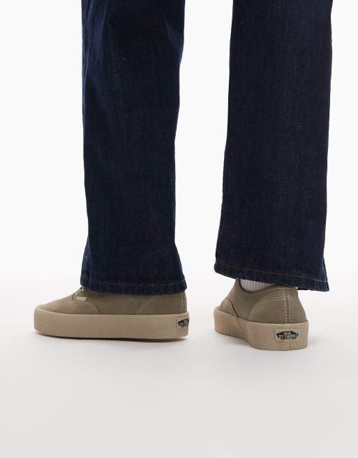 Zapatillas de deporte verde claro de ante con suela de crepé de Vans Authentic, 4 de 5