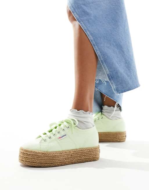 Zapatillas de deporte verde lima de Superga