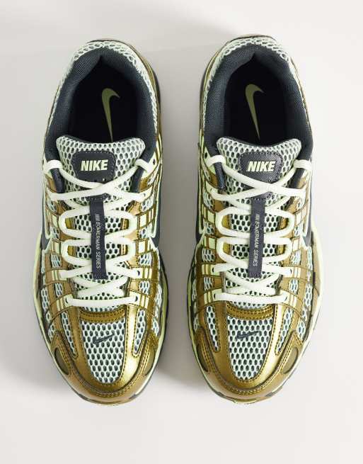 Zapatillas de deporte verde metalizado P-6000 SE de Nike, 2 de 5
