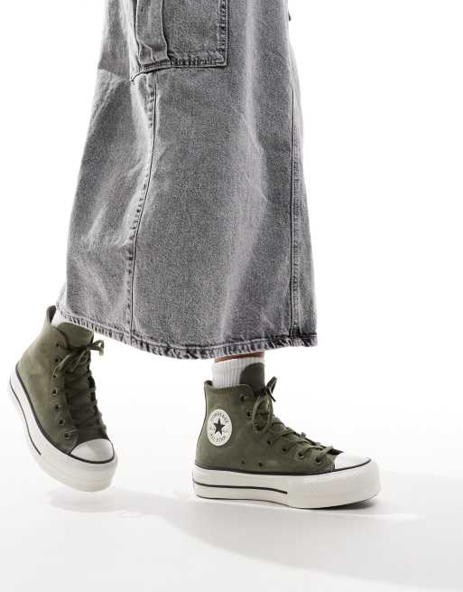 Converse Plataforma Zapatillas Converse Verdes Zapatillas De