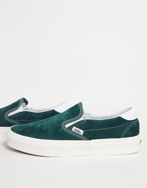 Zapatillas de deporte verde oscuro de ante sin cierres 59 de Vans