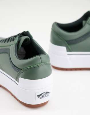 zapatillas de cuero old skool stacked