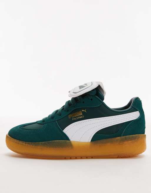 Zapatillas de deporte verde oscuro y blancas Palermo Moda Tongue de PUMA, 2 de 5