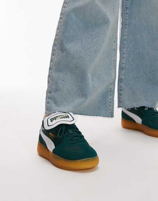 Zapatillas de deporte verde oscuro y blancas Palermo Moda Tongue de PUMA, 4 de 5