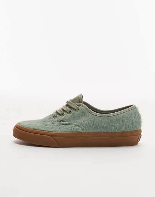 Zapatillas de deporte verde salvia con acabado efecto piel de potro de Vans Authentic, 2 de 5