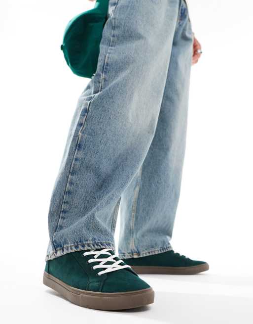 Zapatillas de deporte verdes con cordones de antelina de ASOS DESIGN, 5 de 5