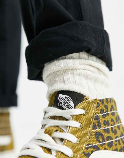 Zapatillas de deporte verdes con estampado de leopardo SK8 Hi