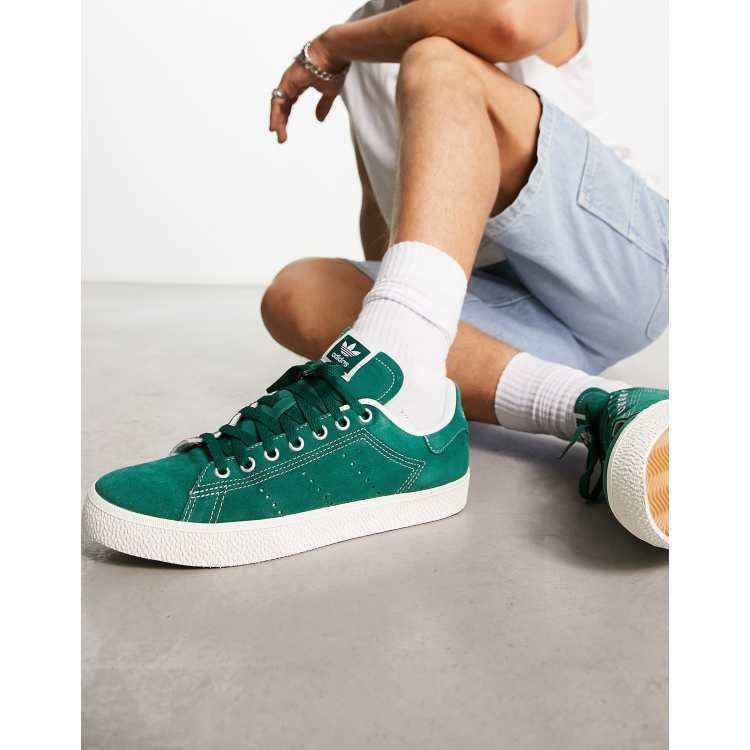 Zapatillas de deporte verdes con pespuntes en contraste Stan Smith CS de adidas Originals