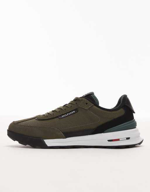 Zapatillas de deporte verdes para correr de estilo retro Basket de Tommy Hilfiger, 2 de 5