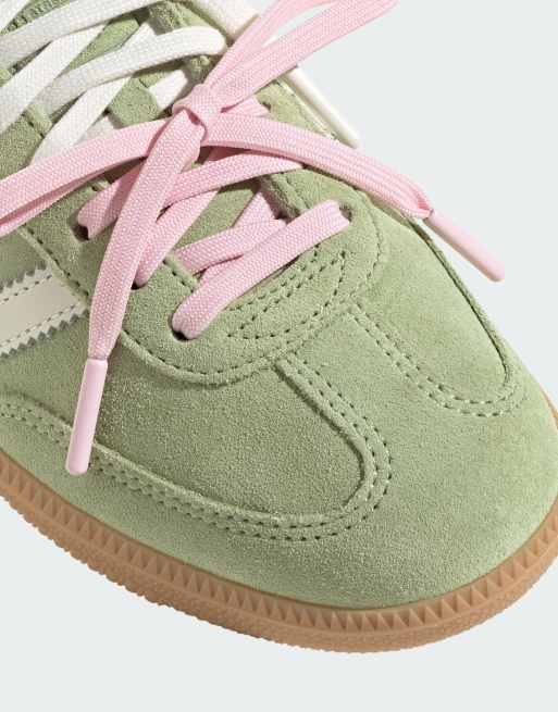 adidas gazelle silver green womens Adidas Handball Spezial Semi Green Spark Lucid Pink  Sneakers Culture