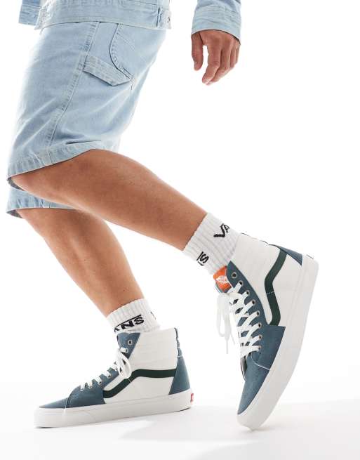 Zapatillas de deporte verdes universitario de ante y lona SK8-Hi de Vans 