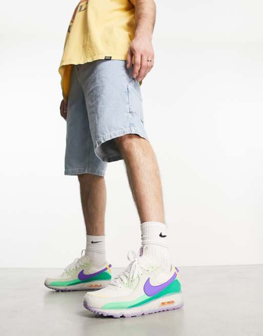 Zapatillas de deporte verdes y moradas Air Max Terrascape 90 de Nike, 4 de 4