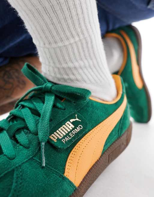 Zapatillas de deporte verdes y naranjas Palermo de PUMA