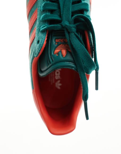 Zapatillas de deporte verdes y rojas Gazelle de adidas Originals