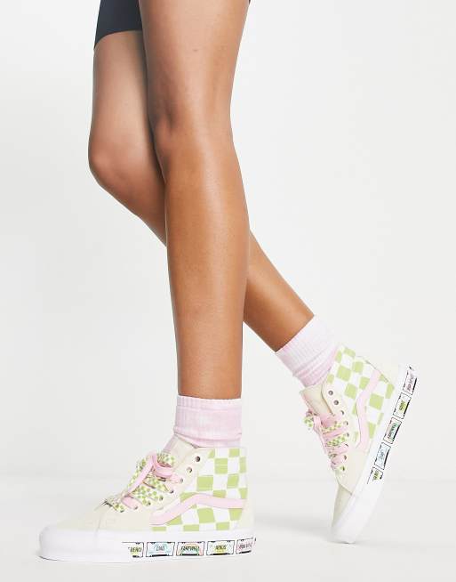 Tenis vans clearance rosa e verde