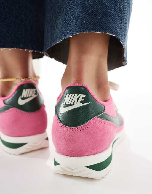 Zapatillas de deporte verdes y rosas unisex Cortez de Nike, 3 de 5