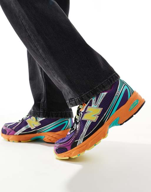 Zapatillas de deporte violetas y naranjas 740 de New Balance