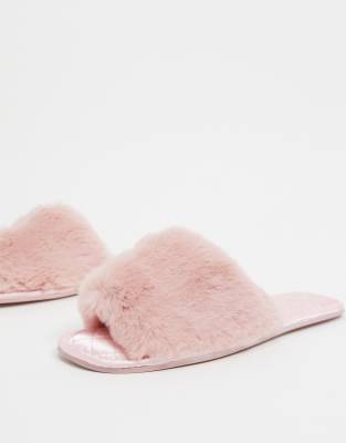 Zapatillas de estar en casa abiertas y acolchadas en rosa Zero de ASOS  DESIGN | ASOS