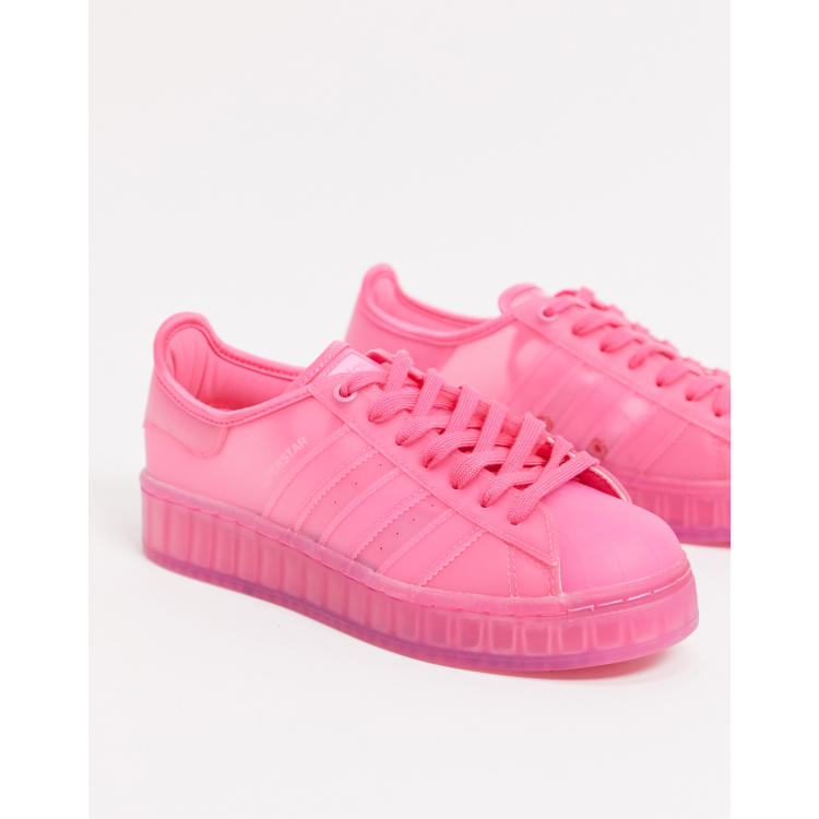 Zapatillas de goma en rosa semisolar Superstar de adidas Originals