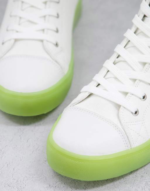 Zapatillas de lona verdes con cordones y suela transparente de ASOS DESIGN | ASOS