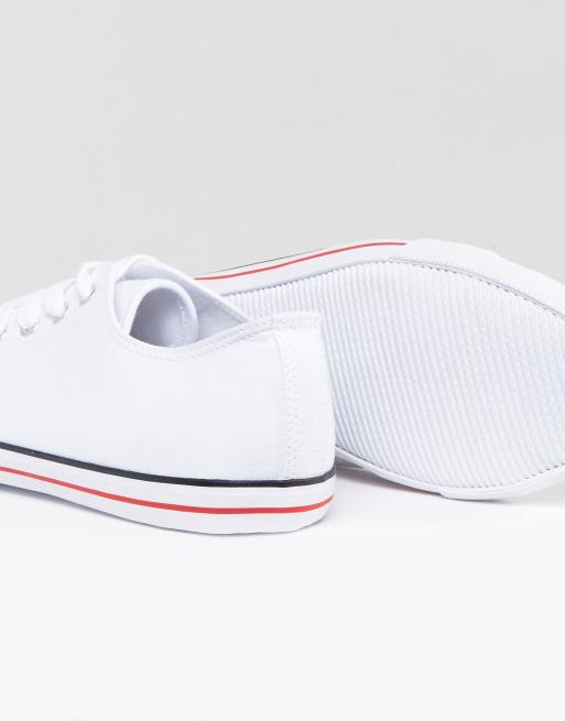 €22, Tenis de lona blancos de Asos  Zapatillas bajitas, Tenis de lona, Asos