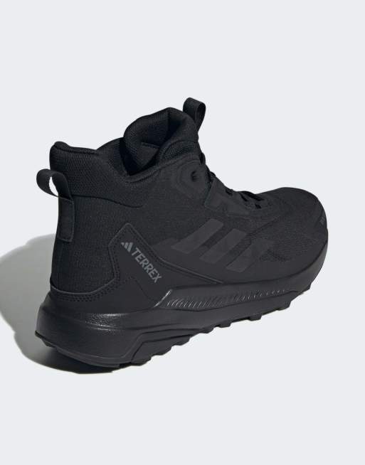Zapatillas de senderismo negras y grises Terrex Anylander Mid RAIN.RDY de adidas, 3 de 4