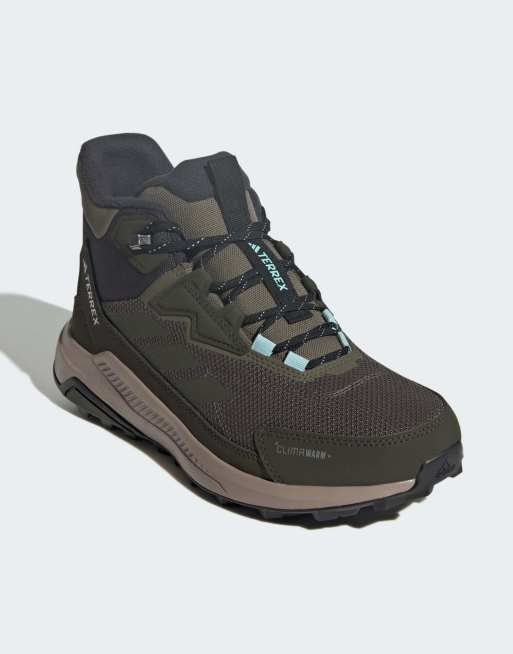 Zapatillas de senderismo verde oliva Terrex Anylander Climawarm+ de adidas Performance, 3 de 4
