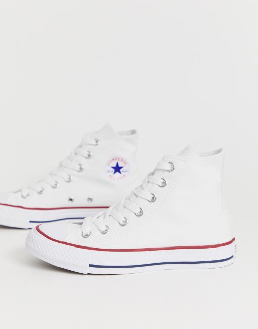 Zapatillas deportivas abotinadas blancas de lona Chuck Taylor All Star de Converse