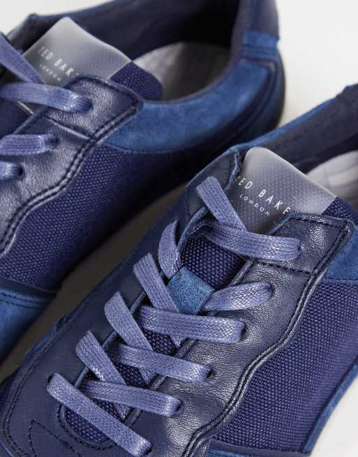 Zapatillas deportivas azul marino con suela gruesa de Ted Baker, 3 de 4