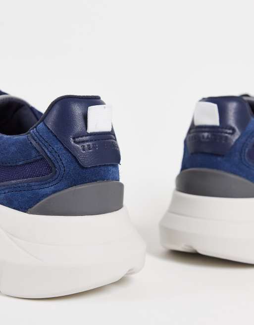 Zapatillas deportivas azul marino con suela gruesa de Ted Baker, 4 de 4