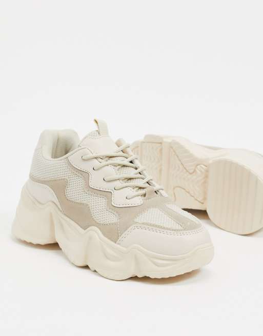 Zapatillas deportivas beis con suela extragruesa de Truffle Collection