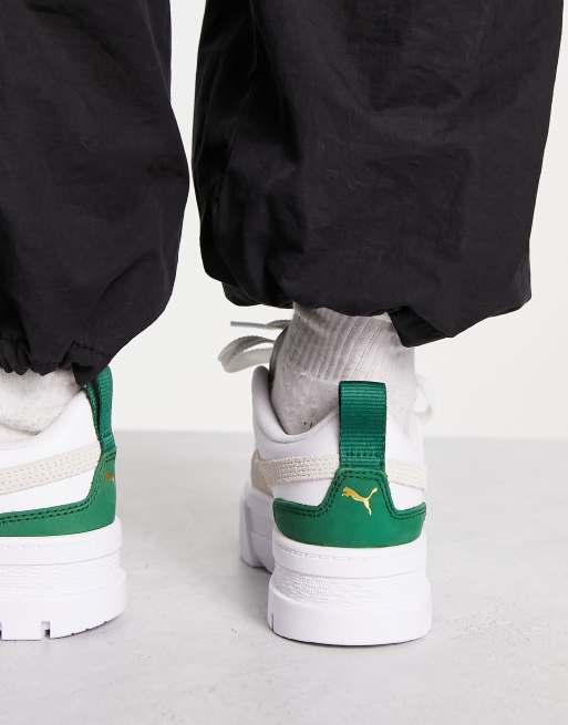 Zapatillas deportivas blancas con detalles verdes Mayze de PUMA, 2 de 4