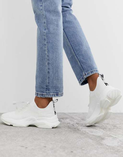 compensar Asociación judío Zapatillas deportivas blancas con suela gruesa Match de Steve Madden | ASOS