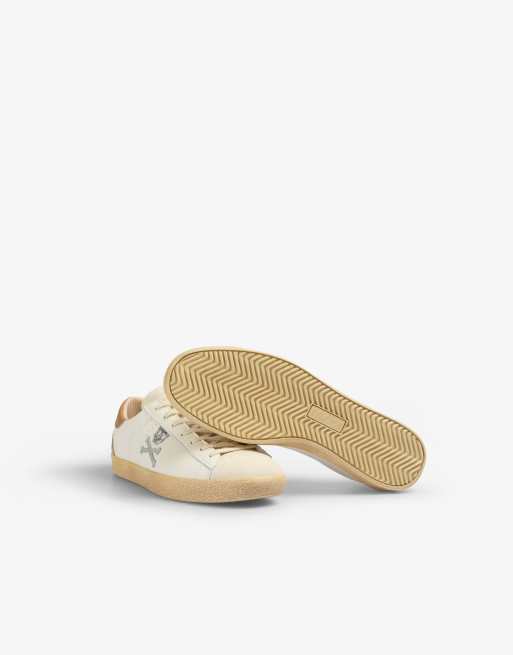 Zapatillas deportivas blanco hueso y plateadas para mujer Henry de Scalpers