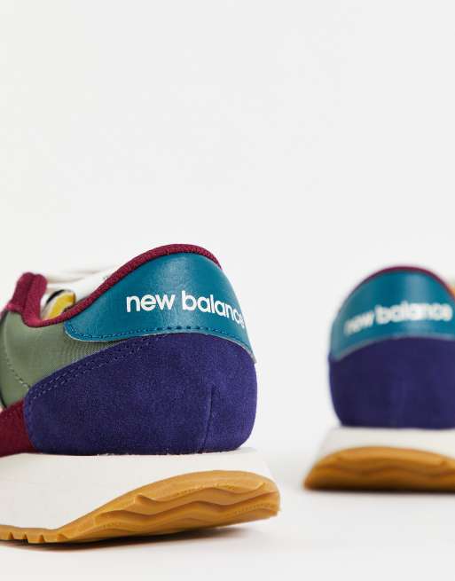 Zapatillas deportivas burdeos y color cerceta con dise o color block 237 de New Balance