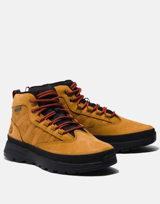 Zapatillas deportivas de media caña color trigo con cordones de Timberland