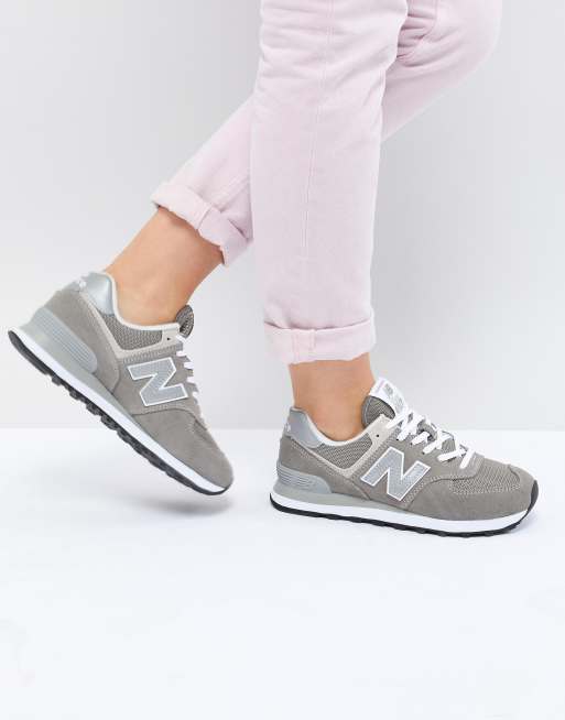 Zapatillas deportivas grises de ante 574 de New Balance