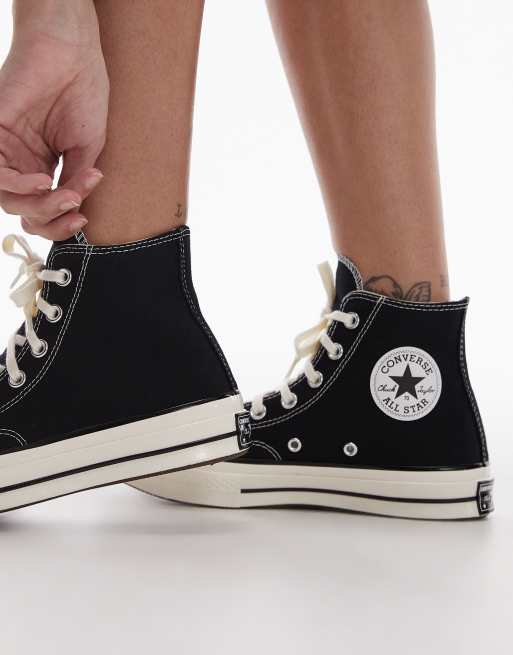 Zapatillas deportivas hi-top negras de lona Chuck 70 de Converse, 4 de 5