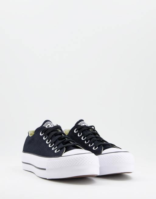 Zapatillas deportivas negras Chuck Taylor All Star Lift Ox de Converse, 3 de 4